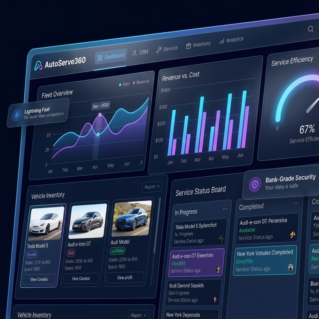 AutoServe360 Dashboard Preview